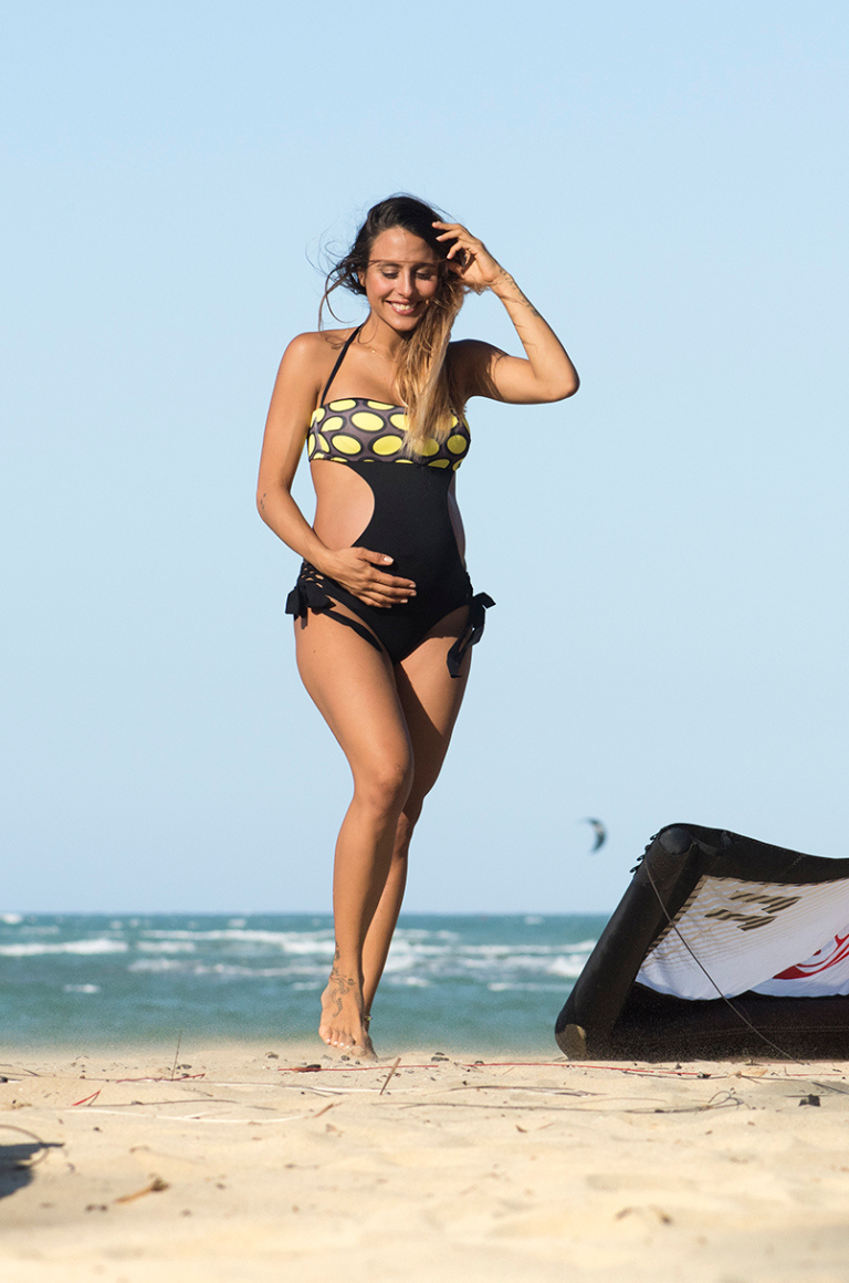 Ischia One Piece - Yellow Bubble & Black