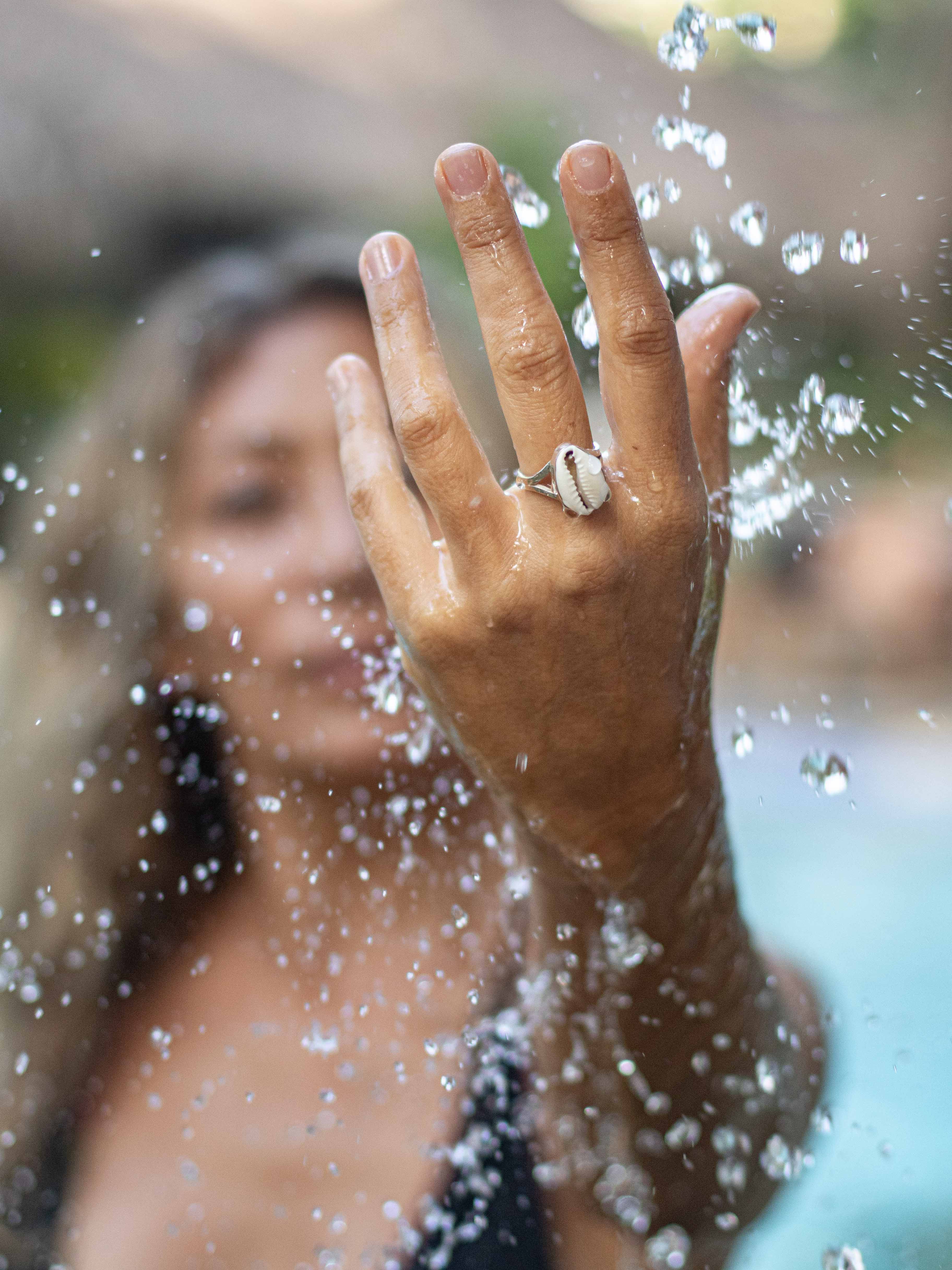 Cowrie shell ring