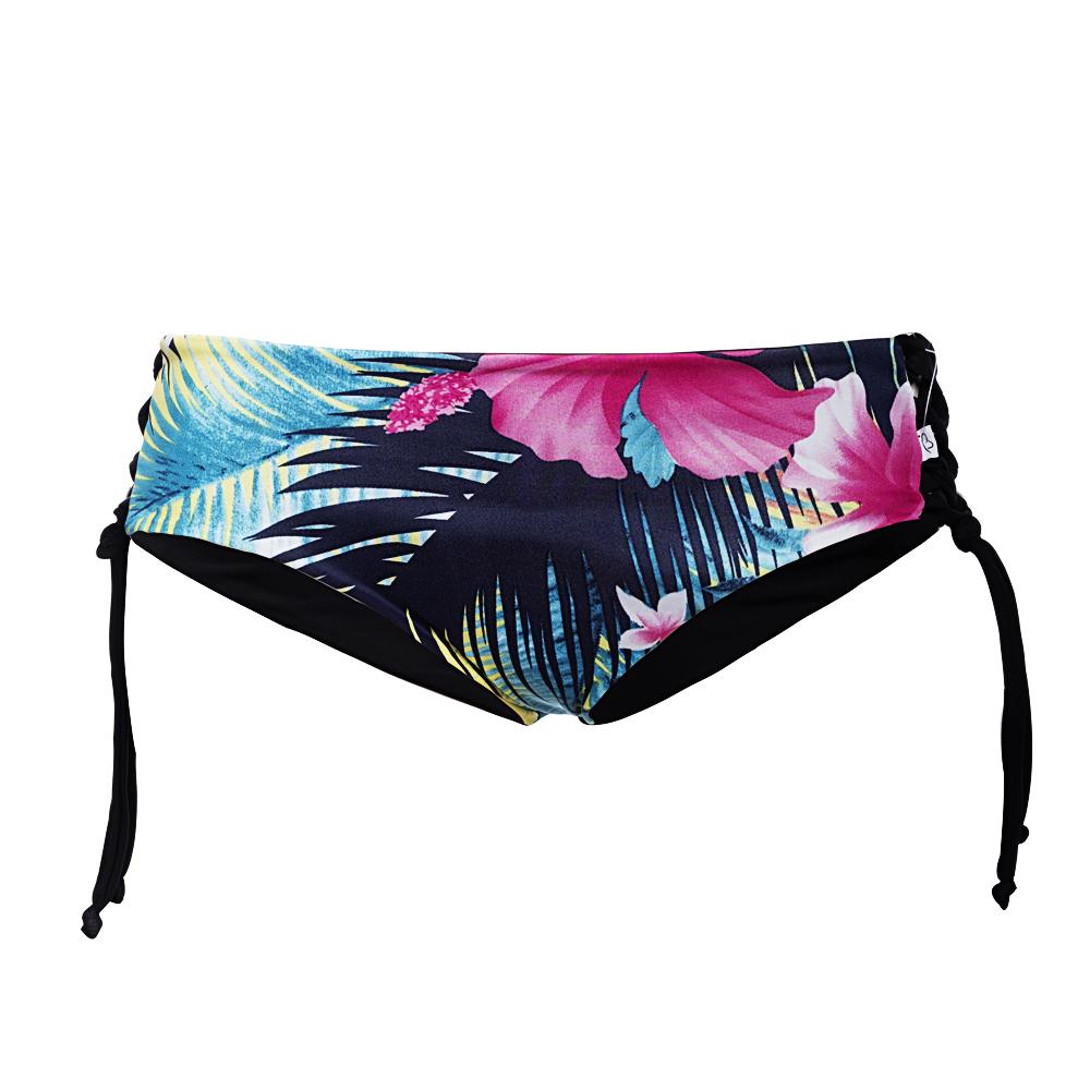 Panarea Lace Up Bottom: Tropical Flower