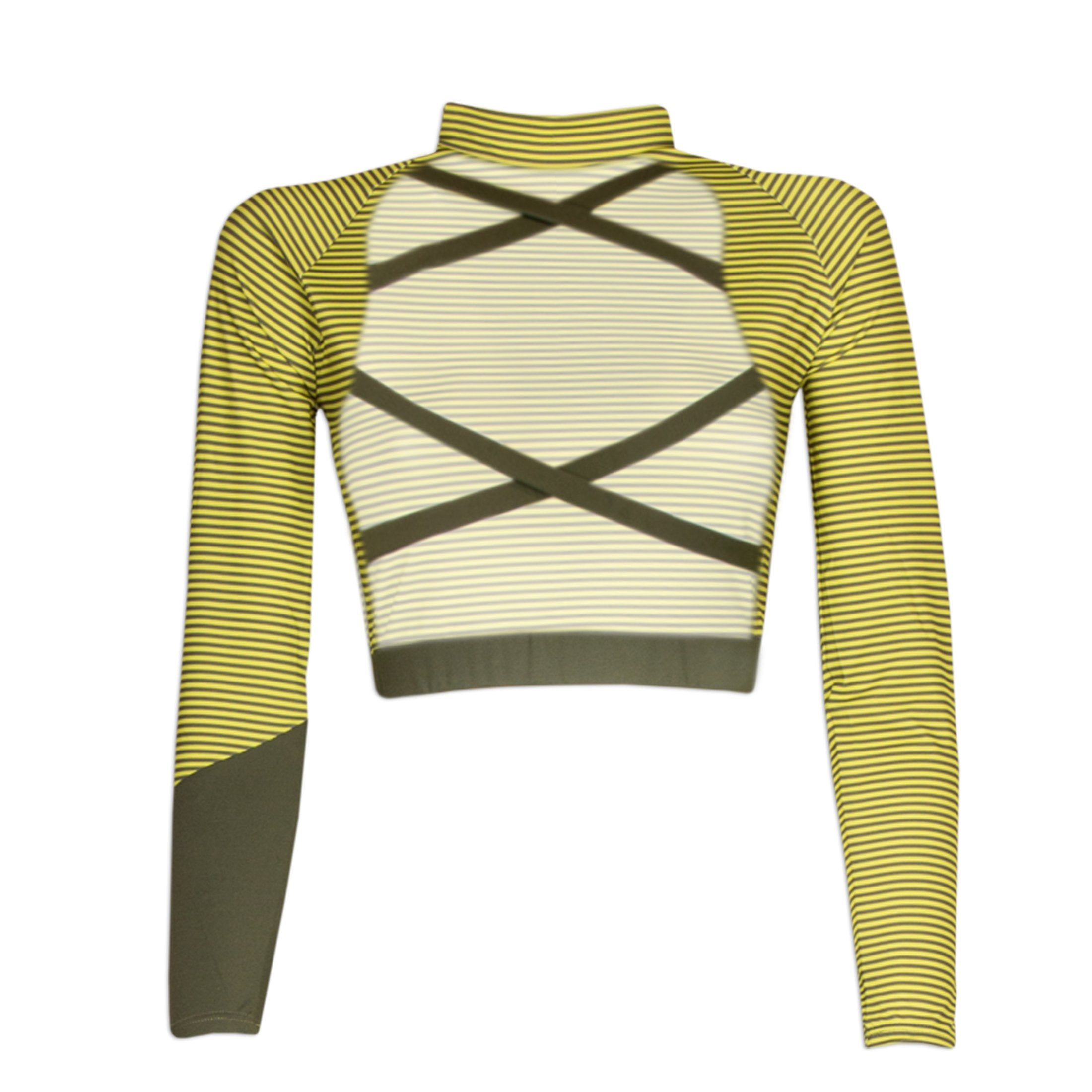 Crop Top - Olive Stripe