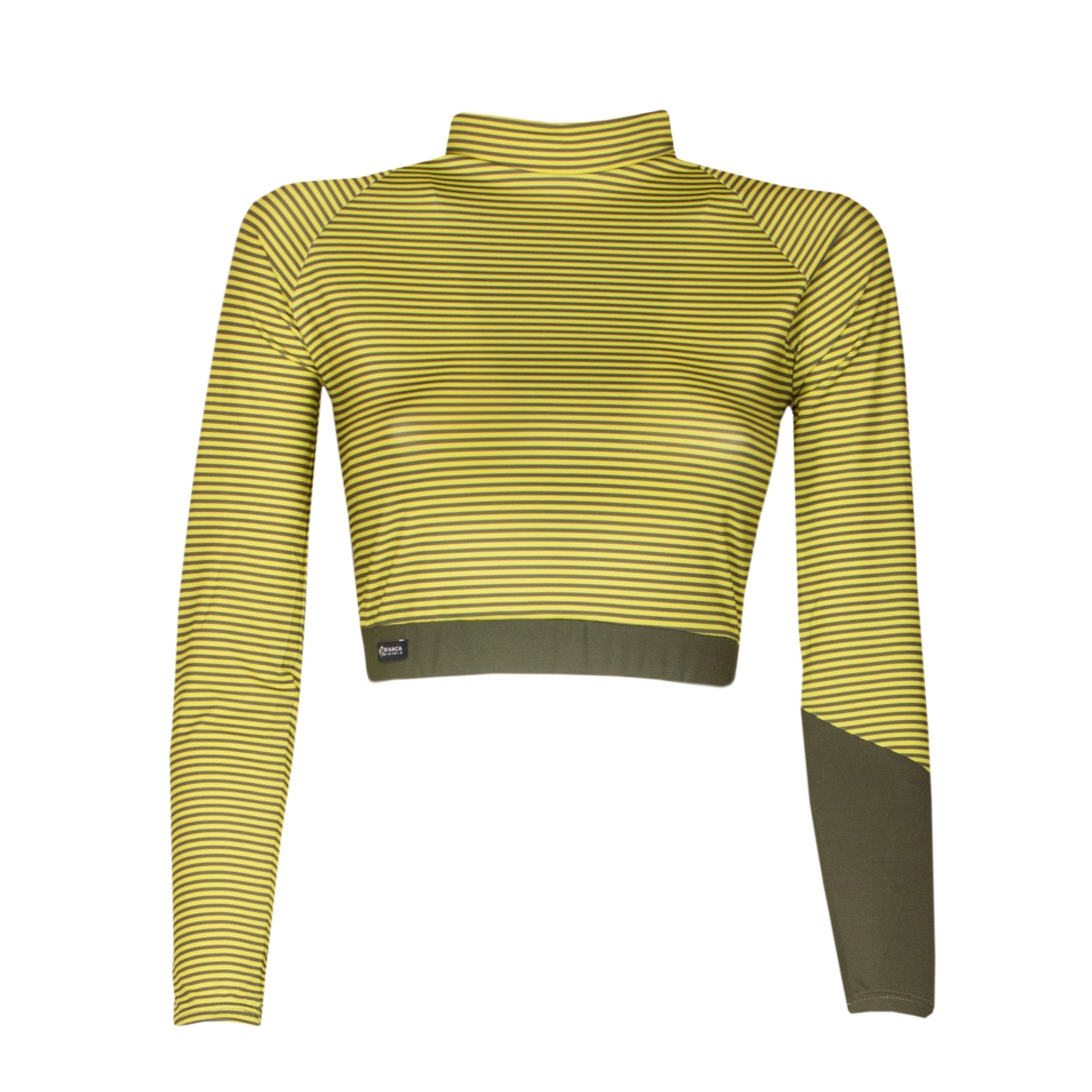 Crop Top - Olive Stripe