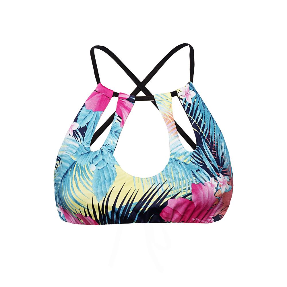 Filicudi Keyhole Top: Tropical Flower