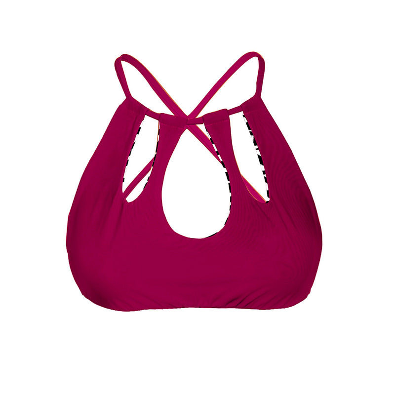 Filicudi Keyhole Top Zebra Purple | Top Swimwear | Bianca Bikinis