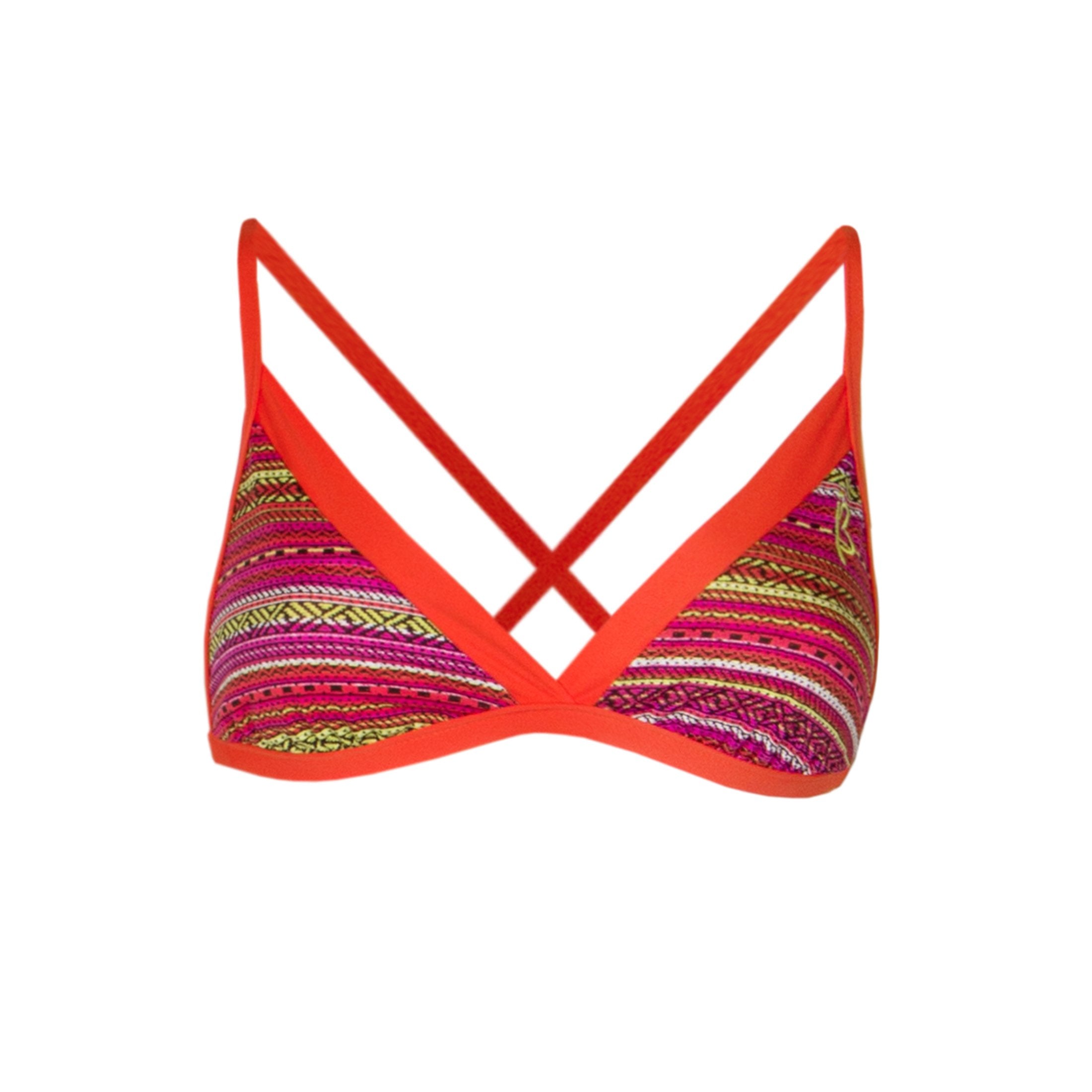 Sorrento Cross Back Top Aztec Orange | Top Swimwear | Bianca Bikinis