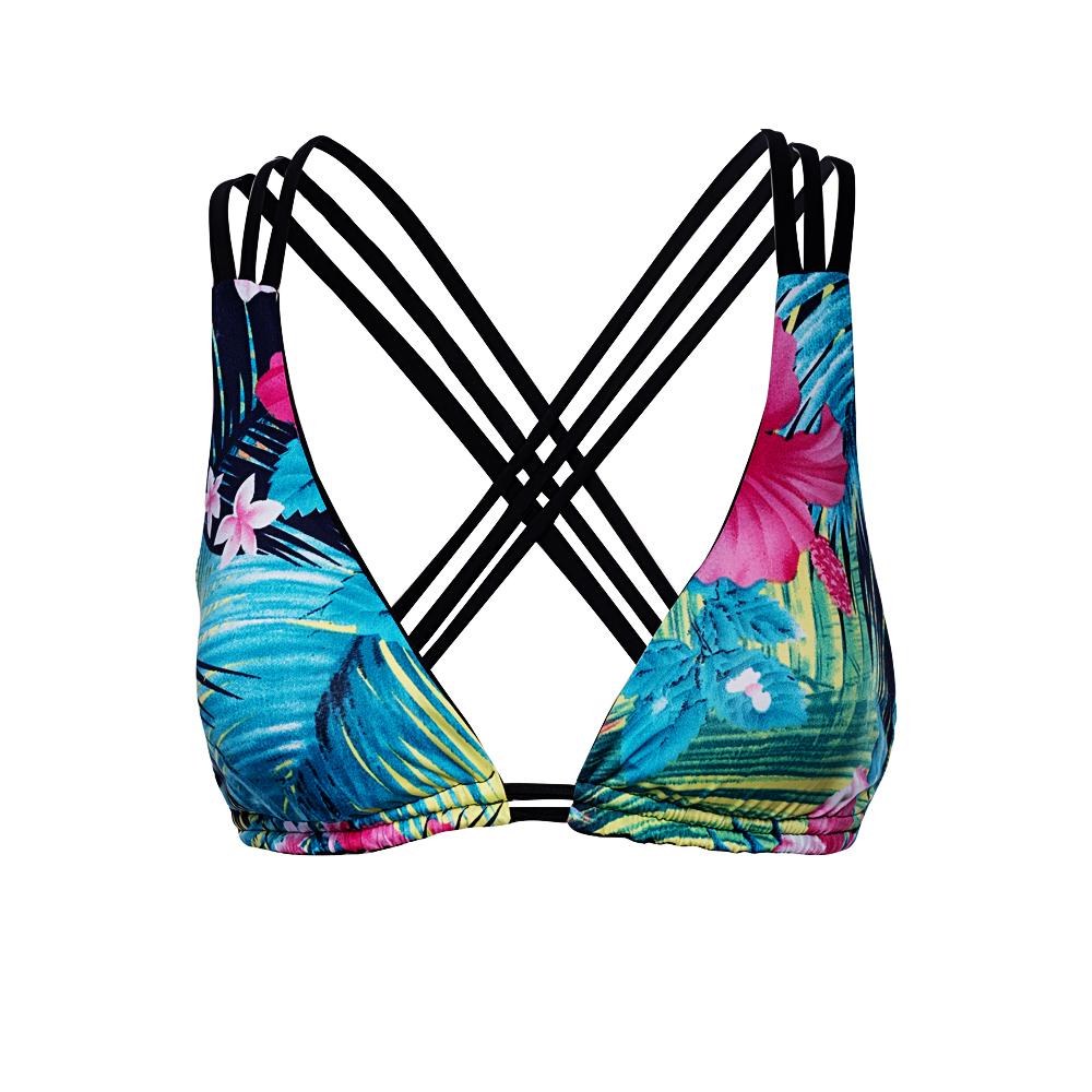 Stromboli Cross Back Top: Tropical Flower